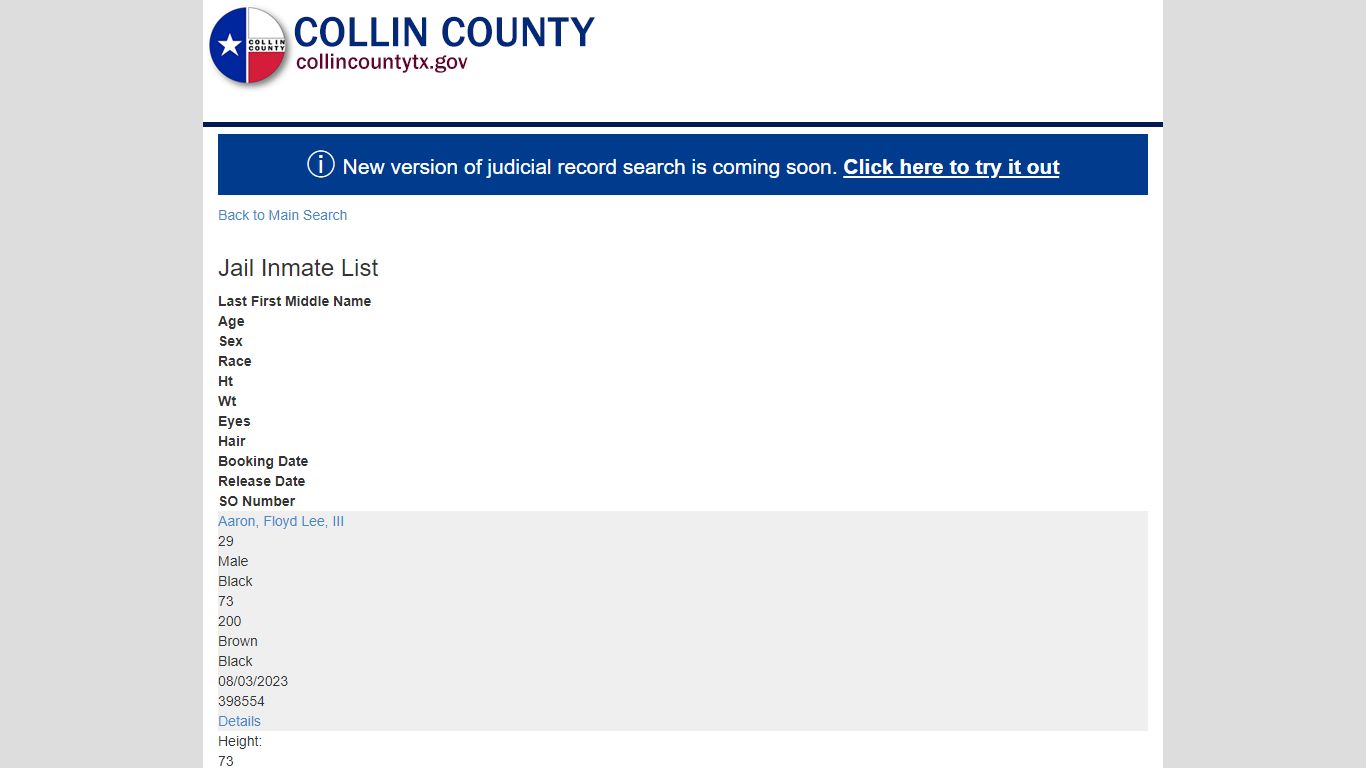 Judicial Online Search - collincountytx.gov